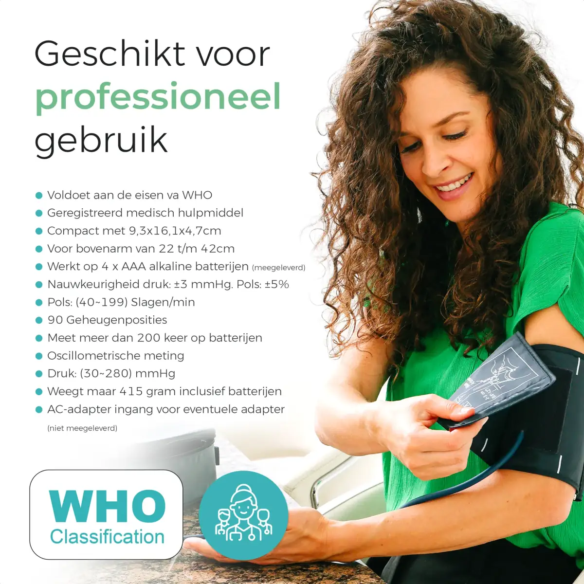 BURCHMed project — Professioneel, Batterij BPM Wit   Zwart