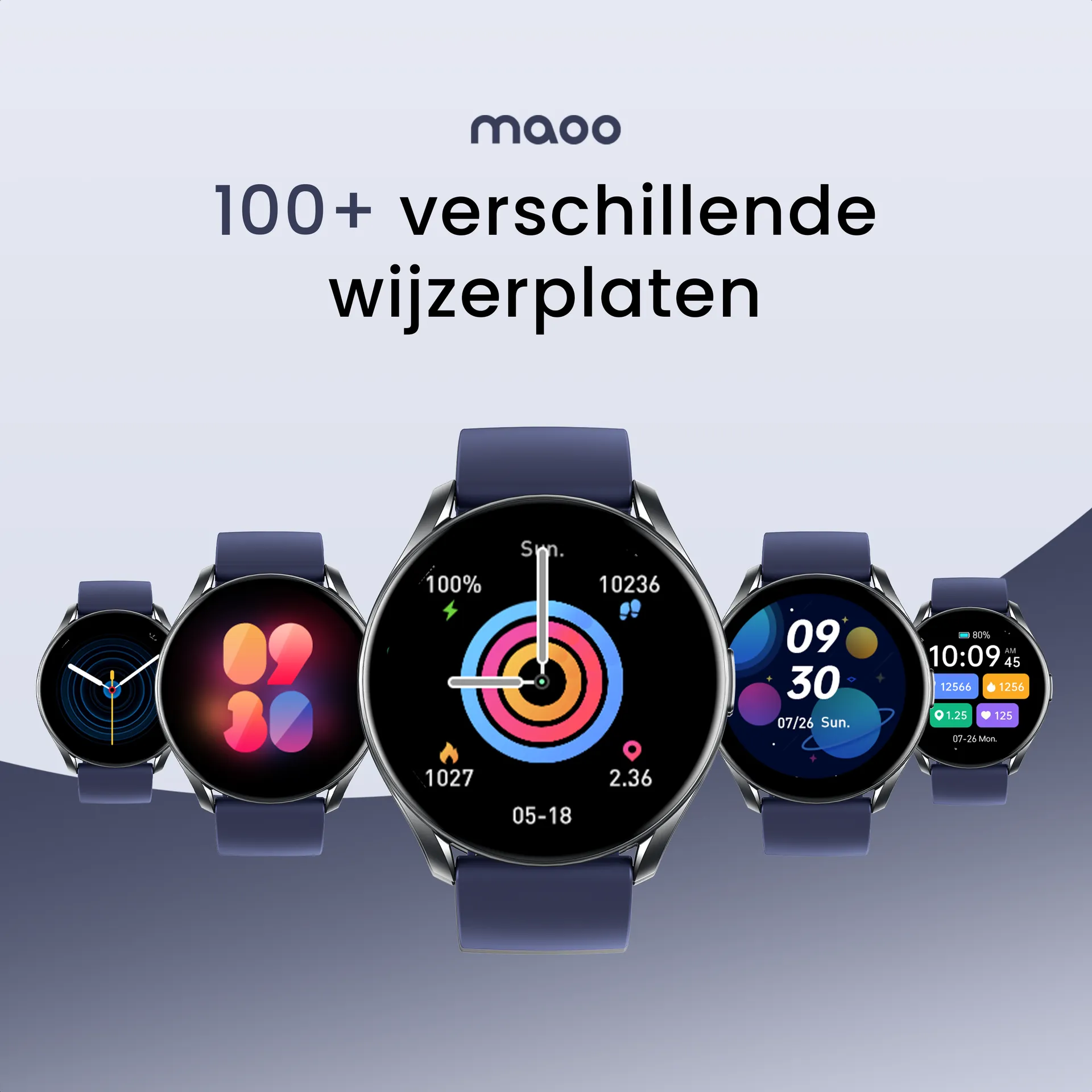 Maoo project — (Blauw) 100+ Verschillende wijzerplaten