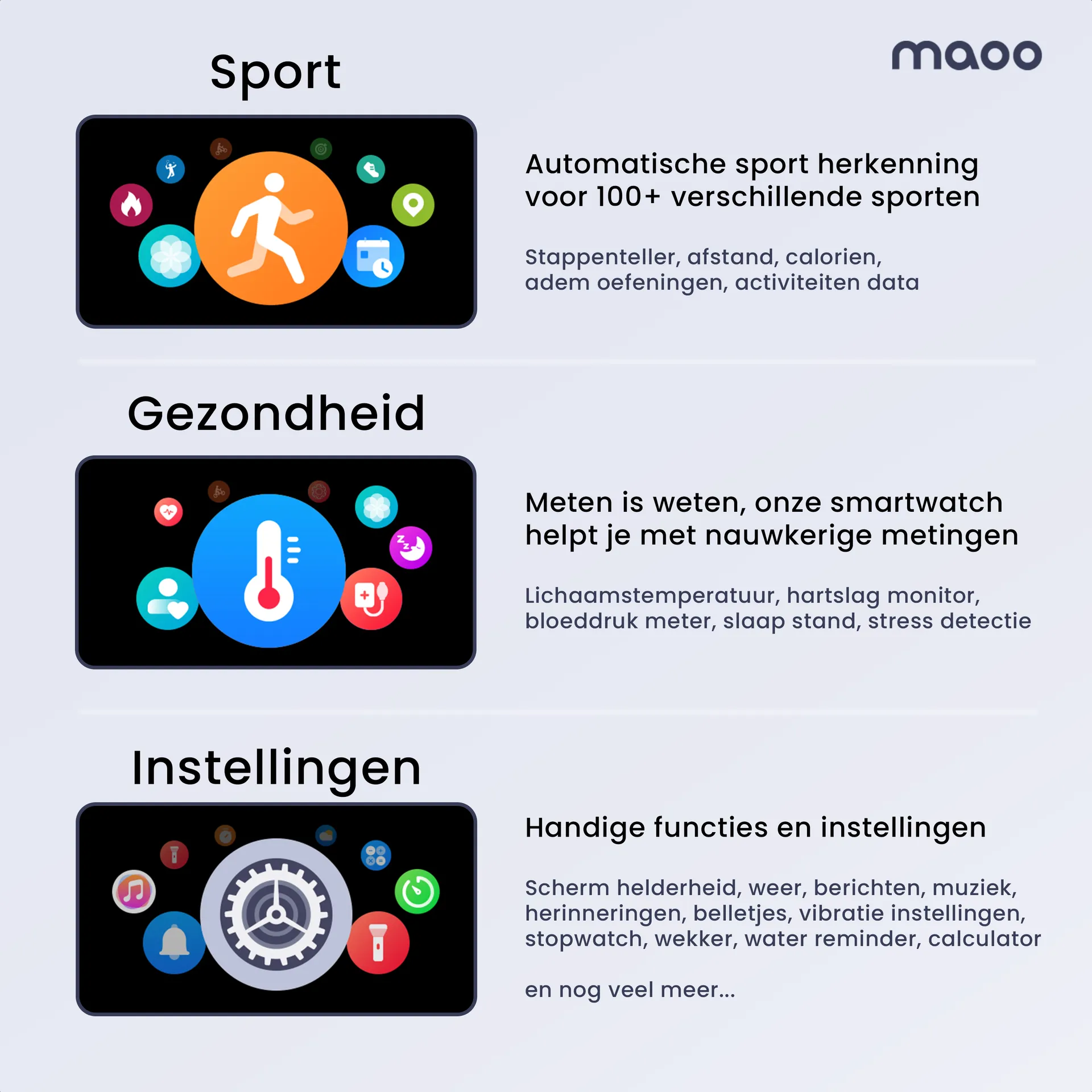 Maoo project — (Blauw) Sport, gezondheid en instellingen
