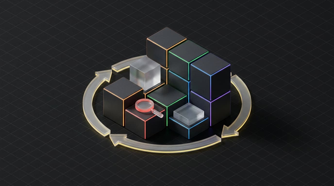 Isometrische illustratie van een Amazon Brand Store als een opgebouwde merketalage met losse content-modules