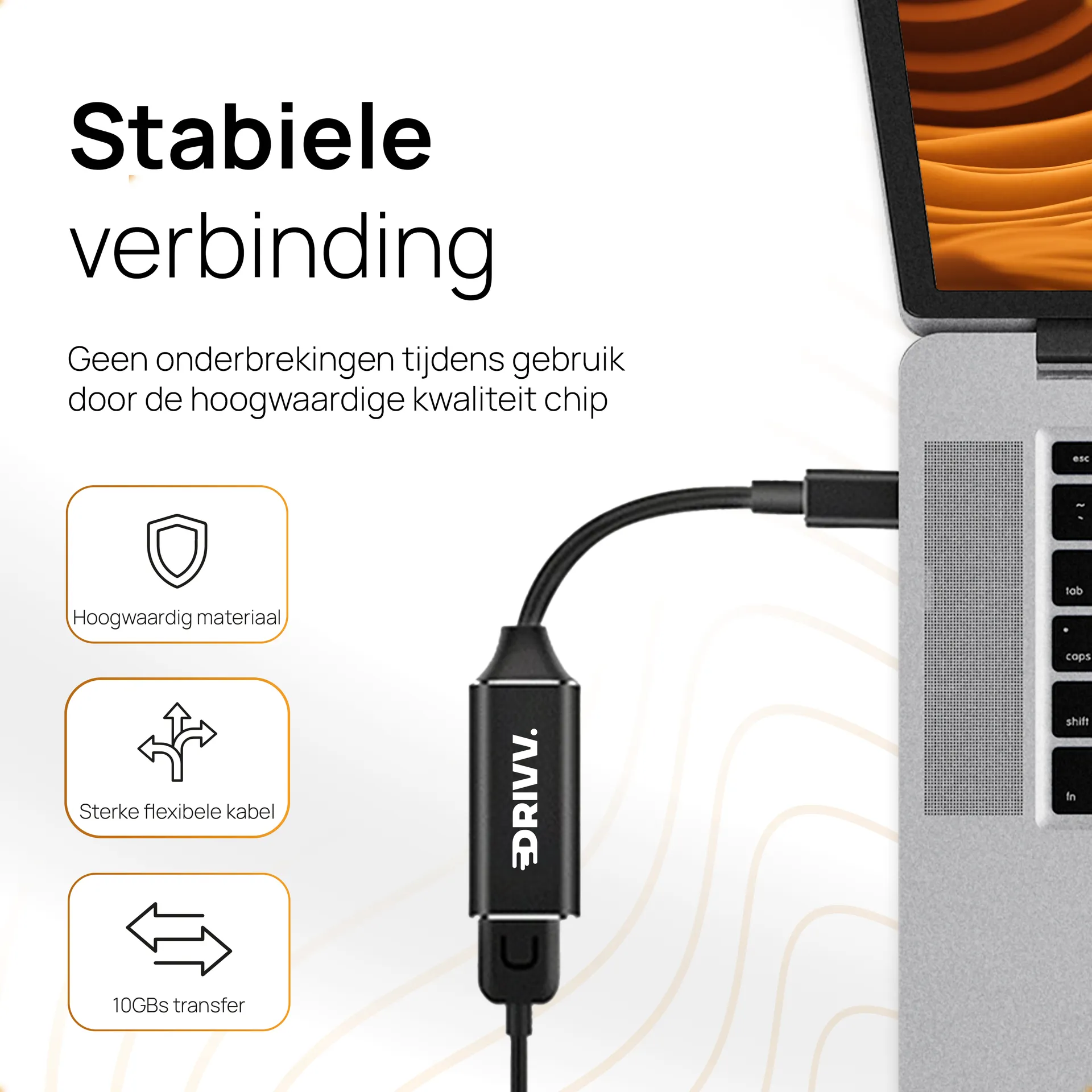 Drivv. project — Stabiele verbinding, hoogwaaridige chip, flexibel, USB C